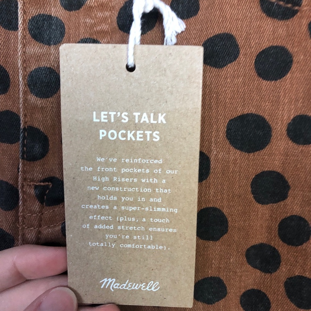 Madewell NWT High Waisted Skinny Jeans Leopard Dot - Picture 7 of 10